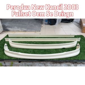 PERODUA NEW KANCIL 2003 (LAMPU BULAT) FULLSET SKIRTING (FRONT SKIRT SIDE SKIRT REAR SKIRT) -MATERIAL PU GETAH BODYKIT