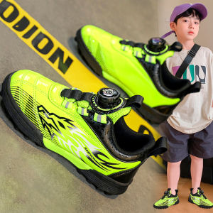 Boys Football Shoes Professional Training Cleats for Sports Competitions Middle Large Children Primary School Students Rotation Buckle