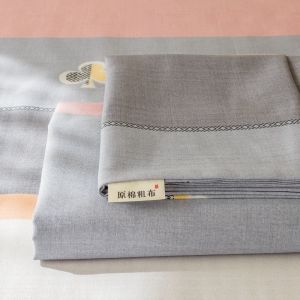 Bộ Drap Giường Bông Tẩy Trắng Dày