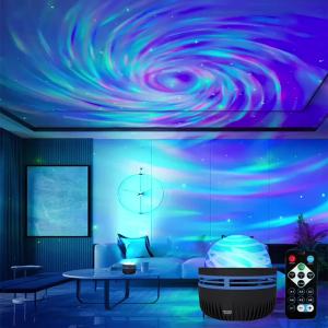 Đèn Chiếu Hình Thiên Hà Sao Trời LED Đèn Ngủ Có Điều Khiển Từ Xa Và Kích Hoạt Bằng Âm Thanh Sạc USB 5V 7 Chế Độ Trang Trí Phòng Trẻ Em Tiệc Tùng