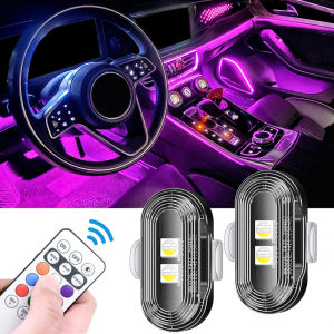Motorcycle Warning Light Flashing Indicator 7 Color Remote RGB LED Wireless Light Wireless