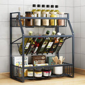 Kitchen Floor Stand Spice Rack 3 Tiers