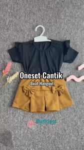 ByKiddos - Setelan Atasan Dan Rok Anak Perempuan Shayla Lokal / Atasan Lengan Ruffle dan Rok Pita Anak Perempuan Gaya Feminim