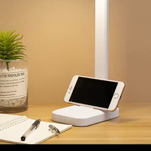 Folding Led Multifunctional Eye Protection Desk Lamp Touch Dimming Desk Lamp 180 ° Flexible Rotation Usb Rechargeable Learning Lamp With Phone Holder