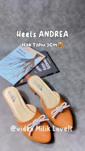 Aurora - Sepatu Sandal Wanita Hak 3 cm Selop Bapau Terbaru ANDREA