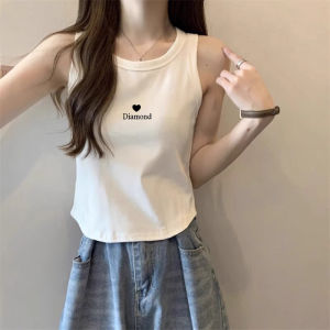 Womens Tank Top Summer Spring Short Sleeve round Neck Vest Anti-Light Inner Wear Suit Base Layer Sleeveless Outerwear