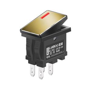 LANBOO | Mini Metal Rocker Switch with Light 2-Stage Rocker Button 10A