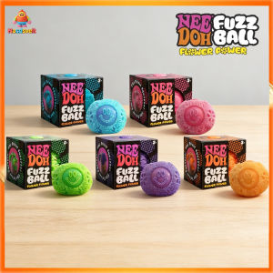 【NeeDoh Fuzz Ball】 Schylling Needoh Stress Ball Sensory Fidget Toy NeeDoh Fuzz Ball Flower Power Squishy Toy Sensory Squeeze Toy Stress Relief Anxiety Sensory Tool nee doh Boy Girl Toy For Kids And Adults needoh gumdrop needoh color changing