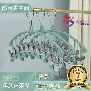 Móc treo đồ lót móc kẹp treo quần áo 10 kẹp phơi đồ đa năng gấp gọn siêu tiện dụng Móc phơi tất vớ