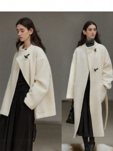 epoque de rueen | Lapel Alpaca Wool Blend Long/Short Coat Women Winter Autumn