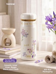 Vanow | Aesthetic Ceramic Lined Thermos for Women Teachers Day Gift