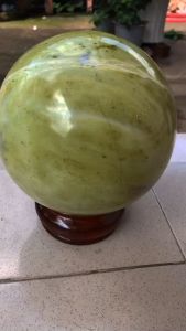 Quả cầu phong thủy crystal ball trưng bày nhà cửa công danh thăng tiến size 18 CM