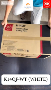 KDK DC5 K14QF-DG (DARK GREY) / K14QF-WT (WHITE) REMOTE CONTROL 5 BLADES CEILING FAN DC MOTOR 1YEAR WARRANTY