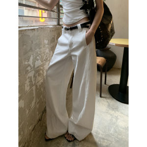Womens White Flared Loose Fit Jeans Fall New Arrival