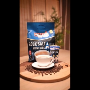 MEET U Rock Salt Himalayasan Coffee | Kopi Segera Pracampur Garam Batu Himalayasan (10s x 16g) HALAL