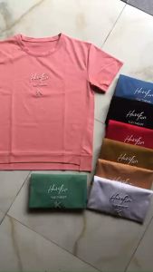 Áo thun nữ cổ tròn tay ngắn dập nổi Form vừa dáng vải cotton 4 chiều - MS308