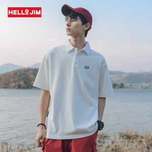 HELLO JIM Polo Shirt Men Cotton Polo T-shirt Couples 2023 New Heavy Cotton Loose Lapels Polp Shirt Short Sleeve Women  H1570
