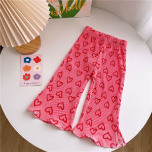 Anti-mosquito Print Bell-bottoms Thin Casual Pants 9/10 Length