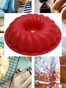 1pc Non-Stick Round Cake Pan Easy Release Silicone Base for Cakes Bread 180°C Heat-Resistant Baking Mold Easy Clean