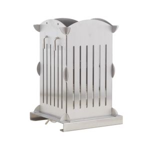 CANDIMILL Stainless Steel 49 Holes Meat Skewer Kebab Maker Manual Small Lamb Skewers Machine Barbecue Stringer Kitchen Tool