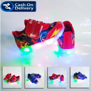 SEPATU LED TERBARU MOTIF BOBOBOY SEPATU KEKINIAN SEPATU KEREN SEPATU ANAK LAKI LAKI SEPATU SANTAI SEPATU MENYALA