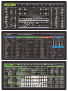Tấm Lót Chuột Công Sở Cỡ Lớn Thường Dùng WPS Word Excel PPT PS AI CDR CAD Tấm Lót Chuột Bằng Cao Su Có Gân Chống Trượt