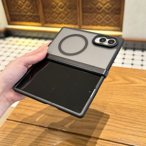 szhaiyu | For Samsung Galaxy Z Fold 8 Ultra Fold 8 7 6 5 Translucent Magnetic Slim Case for Magsafe With 2in1 Hinge Protection Cover Funda