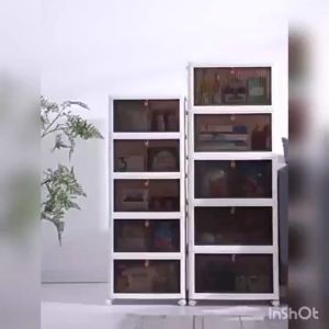 ฟรี กล่องใส่รองเท้า พับได้ มินิมอล พลาสติก ล้อเลื่อน กล่องเก็บ ฝาเปิดด้านหน้า