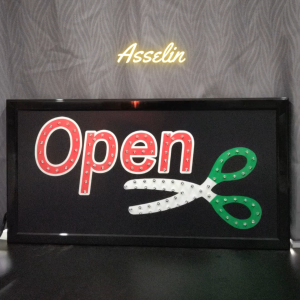 ป้ายไฟสำเร็จรูป รุ่น OPEN ป้ายไฟLED ตกแต่งร้านค้า (ขนาด48X25X2ซม.) มีบริการรับทำป้ายไฟ LED