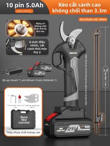 NANWEI | Kéo Cắt Cây Không Dây Sạc Lại Pin Lithium