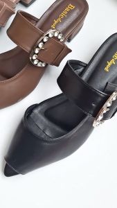 CLAIRO SAVERA | Basic Elegant Sandal Mules Wania 3 cm - IF10