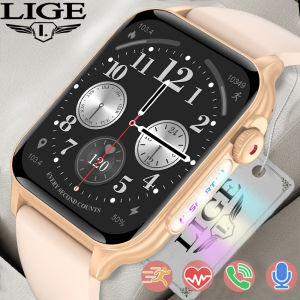 Lige P6 Ban Đầu Smartwatch Cho Người Đàn Ông Và Phụ Nữ Đầy Màu Sắc Hơi Thở Ánh Sáng cuộc gọi Bluetooth Heart Rate IP67 theo dõi tập thể dục không thấm nước