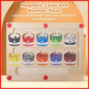 Magnetic Colour and Number Matching Maze/Montessori Sorting Game/ Preschool Learning Counting