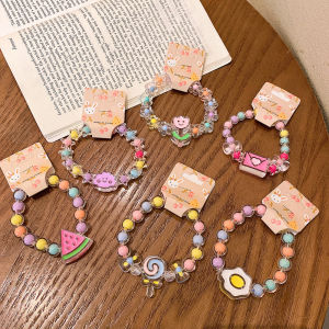 Cute Cartoon Jelly Bead Bracelet for Kids: Princess-themed Bracelet Perfect for Little Girls and Students