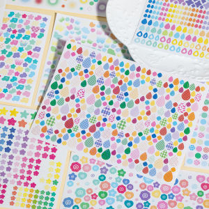 20 แผ่น กระดาษติดตกแต่ง ลายดาว ลายจุด หยดน้ำ ผีเสื้อ สำหรับการจดบันทึก วัสดุตกแต่ง DIY กระดาษติดตกแต่ง ลายผีเสื้อ