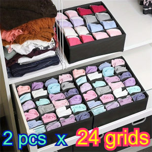 1/2pcs Underwear Storage Box Sock Compartment Drawer with Cover Closet Underwear Storage Drawer Underwear Bra Socks Tie Lockers