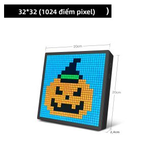 Màn Hình Hiển Thị Nghệ Thuật Pixel Lập Trình 32x32 Bảng Điều Khiển Ma Trận LED RGB 5V USB Điều Khiển Bằng Ứng Dụng Bluetooth Màn Hình Quảng Cáo Sáng Tạo