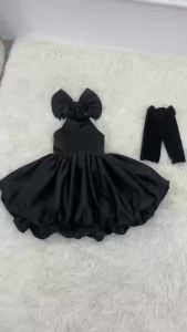Toddler Girl Elegant Dress Satin Ball Party Evening Dress First Birthday Christmas Dress Girls Holiday Dress