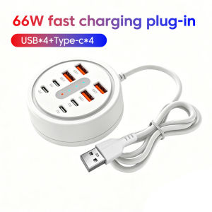 other | 8 in 1 Fast Charging Multi-functional Expansion Dock USB A Type C Mobile Phone Charging Socket Converter For Travel Home Office