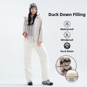 MiiOW | Womens 2025 New Winter Warm 3-in-1 Waterproof Down Jacket Pants