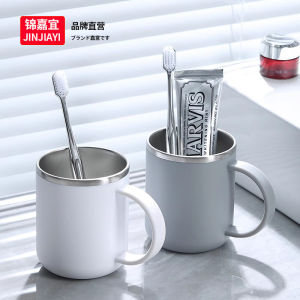 Cốc Đựng Kem Đánh Răng Bằng Thép Không Gỉ Cho Cặp Đôi Cốc Đựng Bàn Chải Đánh Răng Đơn Giản Cho Sinh Viên Cốc Đựng Đồ Vệ Sinh Cá Nhân Dùng Tại Ký Túc Xá