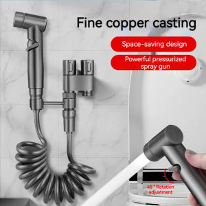 Angle Valve Wall Mount Toilet Bidet Sprayer Set Zinc Alloy One In Two Out Water Cleaning Sprayer for Bathroom Toilet Accessories