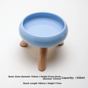 Petdebby | Large Capacity Pet Bowl for Cat Ceramic Non-Tipping Neck Protection