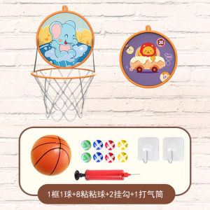 Kids Basketball Basket Indoor 1-3-Year-Old Boy Shooting Toy 6 Darts Sticky Ball 2 Educational Ball Throwing Toys