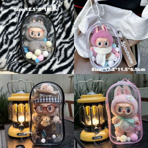 Tas Penyimpanan Tahan Debu Boneka Katun PVC Transparan
