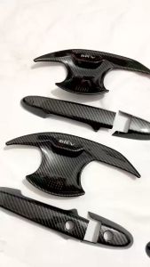 Ốp Tay Hõm Cửa Carbon Xe Honda BRV 2023-24 Mẫu Vân Carbon Cao Cấp Sẵn Keo Dán 3M