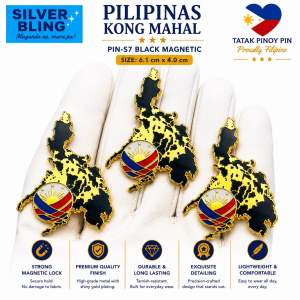 SILVER BLING | PILIPINAS KONG MAHAL PIN-S7 BLACK MAGNETIC