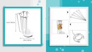 1 Set BBQ Skewers Hanging Stand Rack Stainless Steel Barbecue Kabob Skewers Holder Skewers Reusable