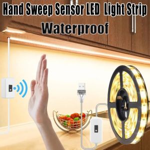 Hand Sweep Sensor LED Strip Light 1M/2M/3M 5V USB 2835 LED Backlight LED Strip for TV & Under Cabinet