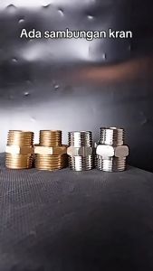 Dobel Nepel Untuk Sambung Kran 1/2 Inc Stainless Sambungan Pipa Kuningan Drat Luar